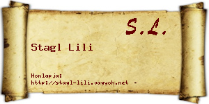Stagl Lili névjegykártya