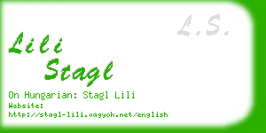 lili stagl business card